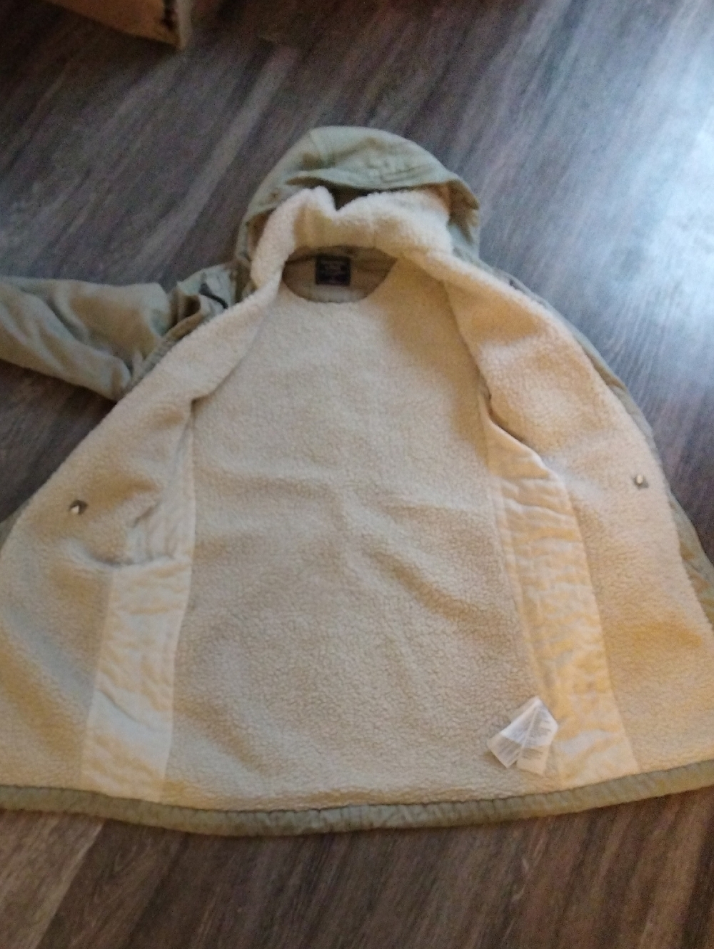 ABERCROMBIE & FITCH- Y2K Green Sherpa Lined Utility Jacket Size S - Picture 7 of 9